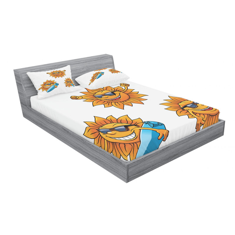 Microfiber Sheet Set, Queen Sheet Set with Fitted Sheet