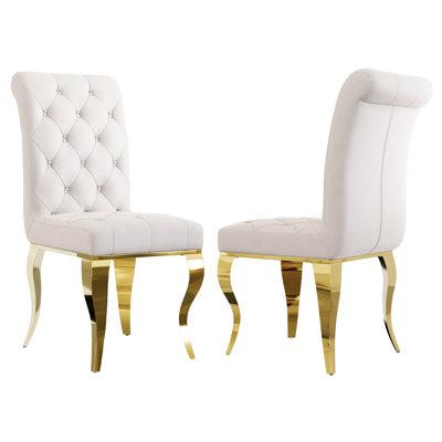 Hirobumi 20.08'' H Velvet Upholstered Side Chair