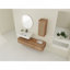 Meuble-lavabo mural 60 po avec lavabo en résine et armoire d'appoint 60 po, tiroir à fermeture en douceur, fixation à flotteur