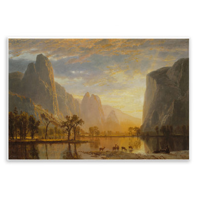 Classic Bierstadt Yosemite Landscape Wall Plaque Art by one1000paintings