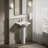 Veer Ceramic Pedestal Bathroom Sink with Overflow-19195686-10942425-46045030