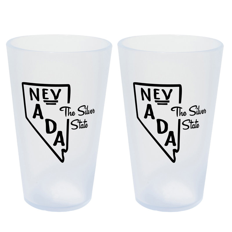 Silipint: Verres State Pint 16 oz: paquet de 2 - Nevada - verres en silicone glaçons, incassables
