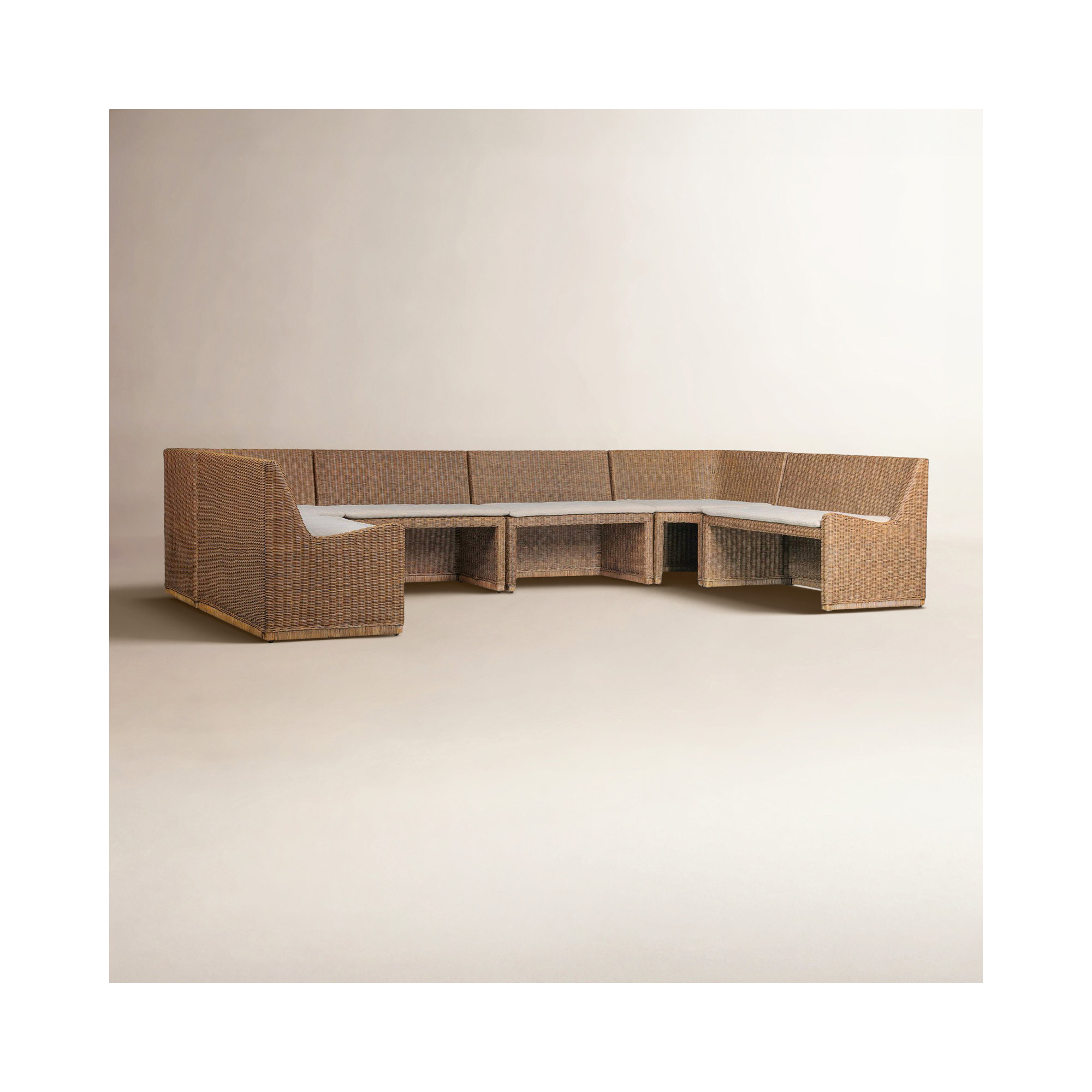 Senna U-Shaped Dining Banquette, 32.5"H x 145.5" W x 83.25" D