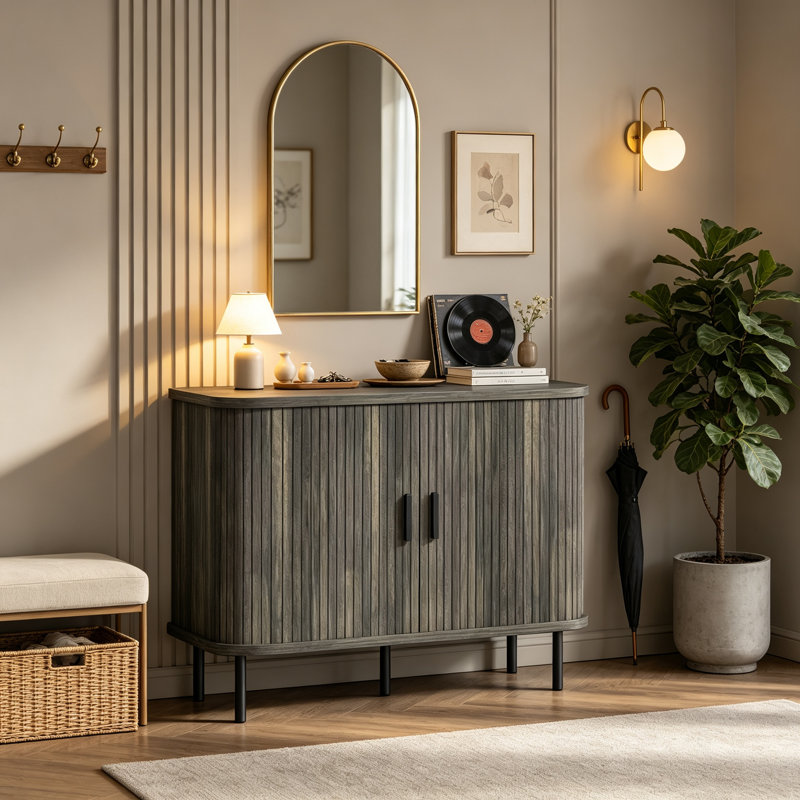 90 cm W Sideboard, Grey