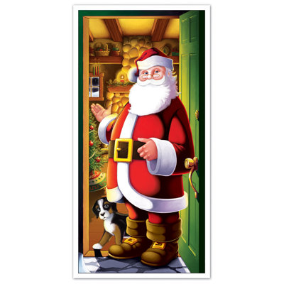 Murale de porte de père Noël
