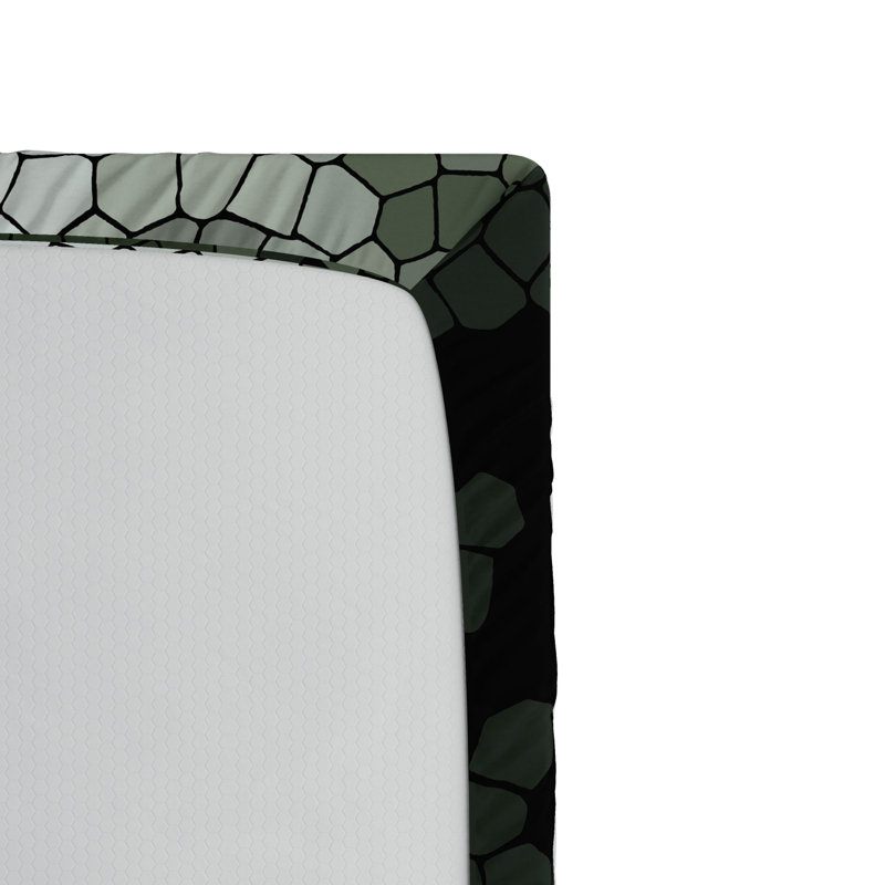 Microfiber Geometric Fitted Sheet, Full Fitted Sheet