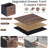 47" W Cube Storage Shelf with 12 Cubes & 2 Fabric Drawers, Rustic Wood Walnut Bookcase & Display Cabinet for Study, Bedroom, Living Room & Office, Individual-1681185196-1681185197-1681185201