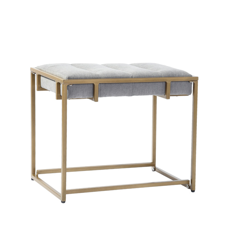 Claydon Metal Accent Stool, Grey