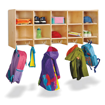 Jonti-Craft® 10 Section Wall Mount Coat Locker