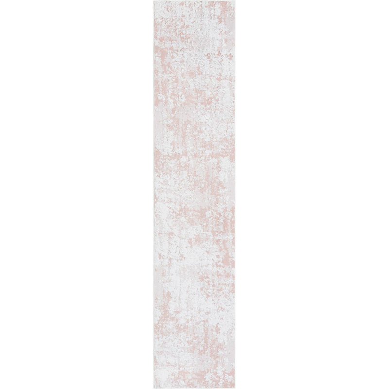 Cotton Abstract Indoor Rug, Runner 2'7" x 12'