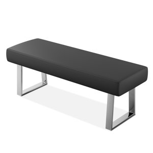 cialan modern faux leather upholstered bench ottomans, contemporary wide coffee bean bench seat, stool accent bench for end of bed