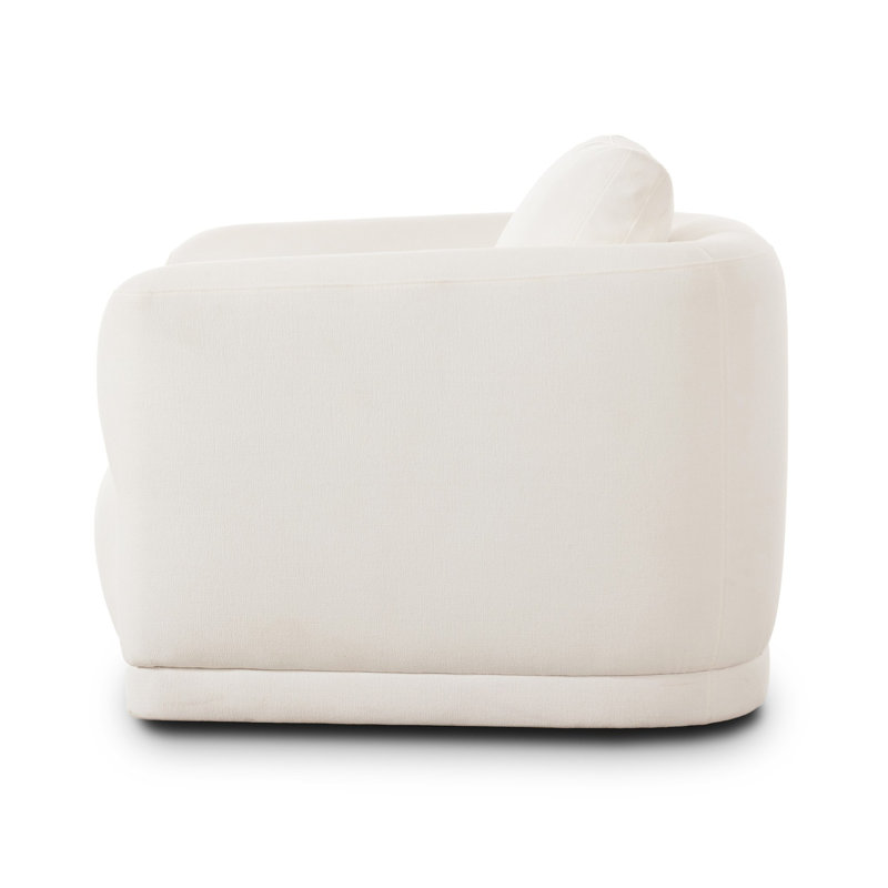 Paulette Swivel Chair-Crypton Nomad Marshmallow