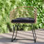 Fauteuils club en rotin avec coussins de siège intérieur / extérieur Clavens-71005284