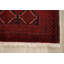 Tapis rouge en laine noué à la main de conception unique 3 pi 6 po x 6 pi 6 po Leos