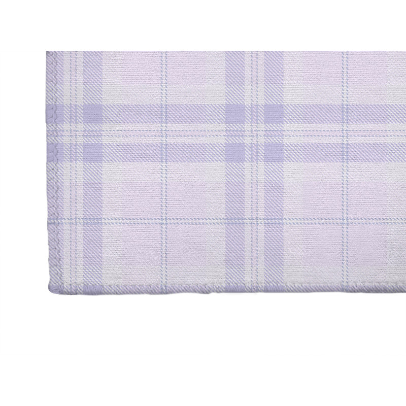 Vinny Tartan Kids Play Mat, Rectangle 3' x 5', Purple