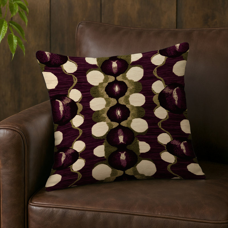 Indoor and Outdoor Throw Pillow, Square 20", Jaboticaba