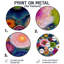 «Vibrant Flower Wall Horizon», décoration murale abstraite fractale en métal-975728439
