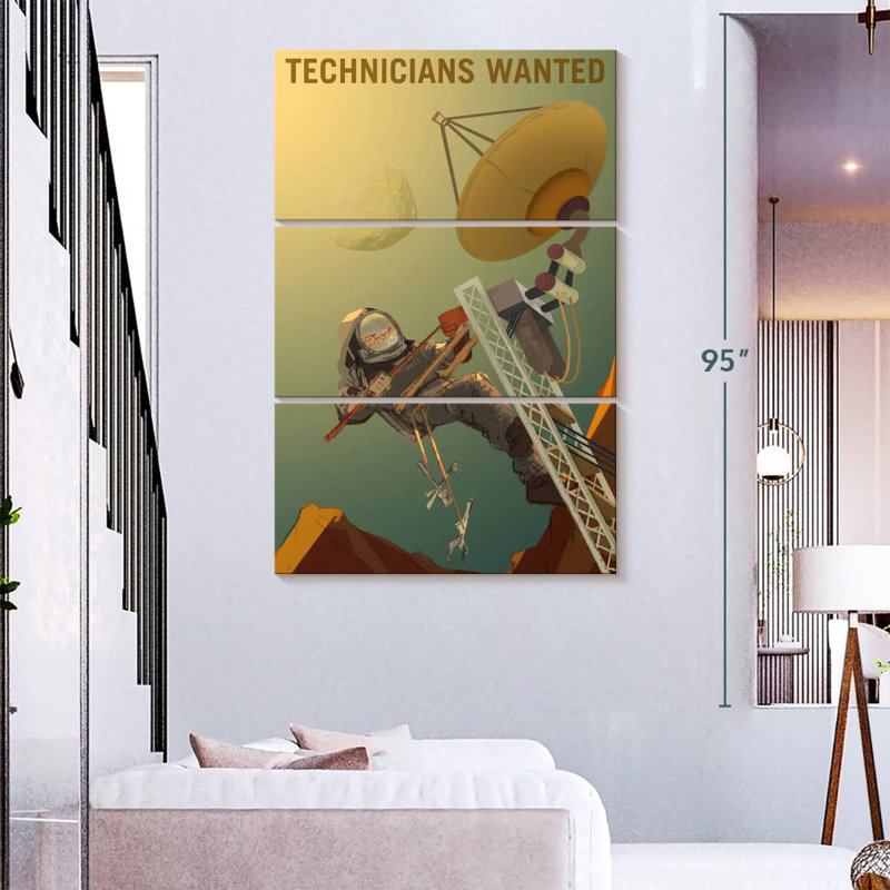 Oberle Mars Explorers Wanted Poster II, 74" H x 48" W