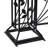 Verduzco Metal Indoor Outdoor Scrollwork Arched Gate Black Garden Arbor with Vines and Latch Lock Closure
