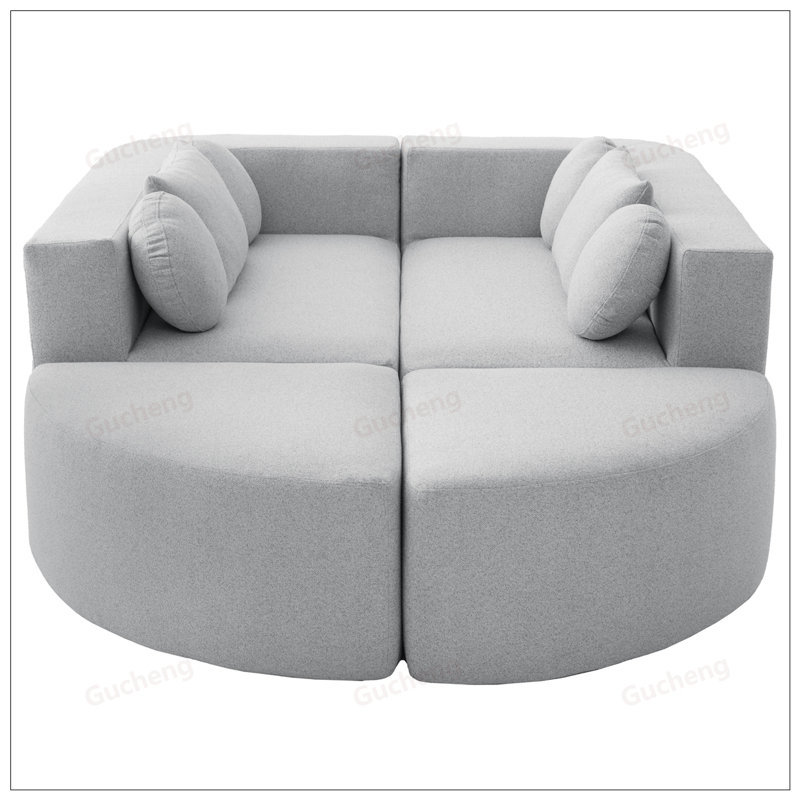 Canapé modulaire Boneless Couch, Gris clair