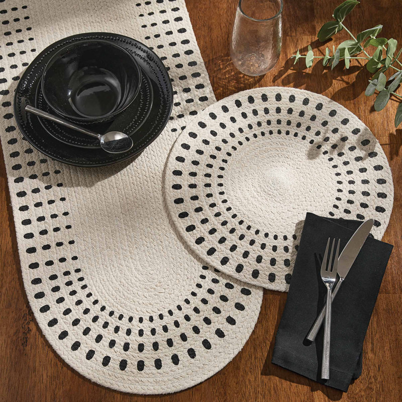  Desi Printed Braided White Runner