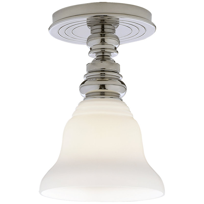 Chapman & Myers Boston Single Flush Mount, Polished Nickel