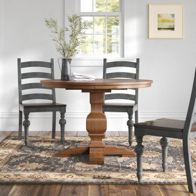 Fortville Round Solid Wood Dining Table