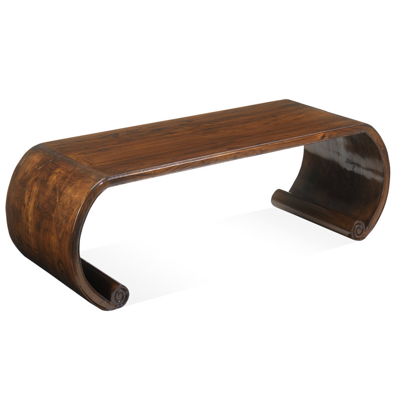 Hangzhou Solid Wood Four Leg Coffee Table, Warm Elm
