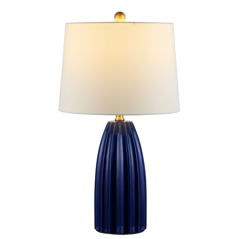 Alannys Ceramic Table Lamp, Navy Blue