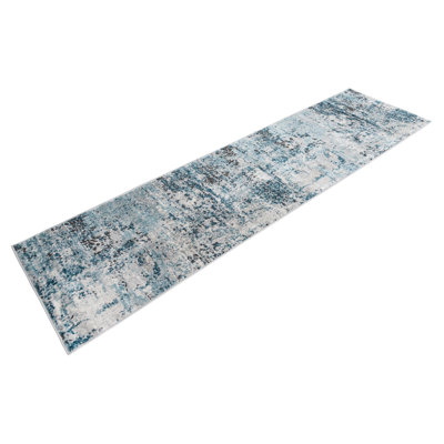 Tapis bleu / gris Sumiko