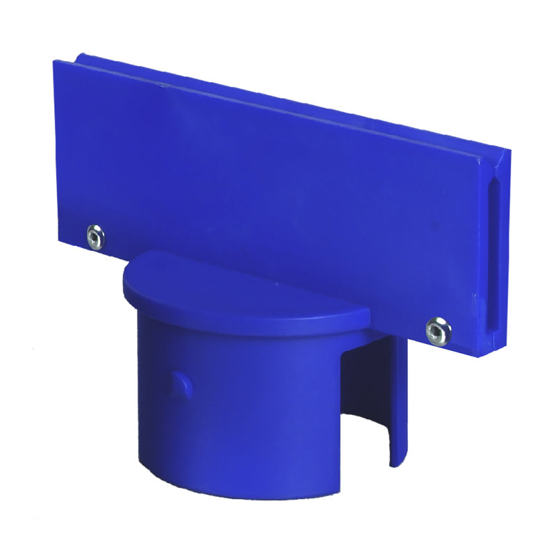 Adaptateur de plaque stanchion, H 2,6 po x l 5 po x P 3,25 po, Bleu