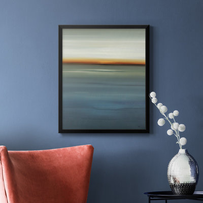 Toile encadrée «Beside the Blue I» de qualité supérieure - prête à être accrochée