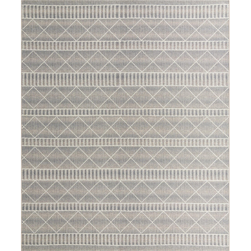 Azed Washable Striped Indoor / Outdoor Rug, Rectangle 4' x 6'