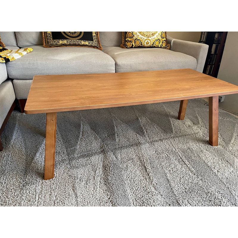 Mid Century Foldable Coffee Table Cocktail Table Rectangle Coffee Table Farmhouse Coffee Table