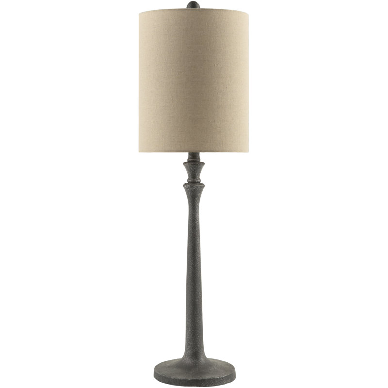 Alecs  Table Lamp, Black, Beige
