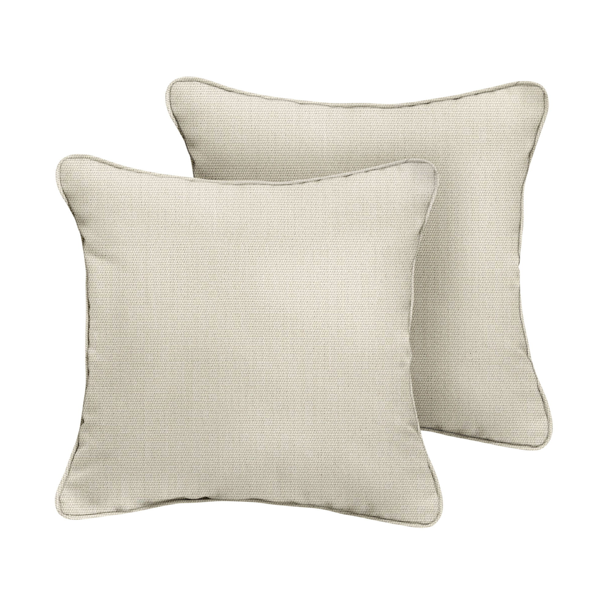 Tinsley Sunbrella® Indoor/Outdoor Throw Pillow, 24" x 24", Cream