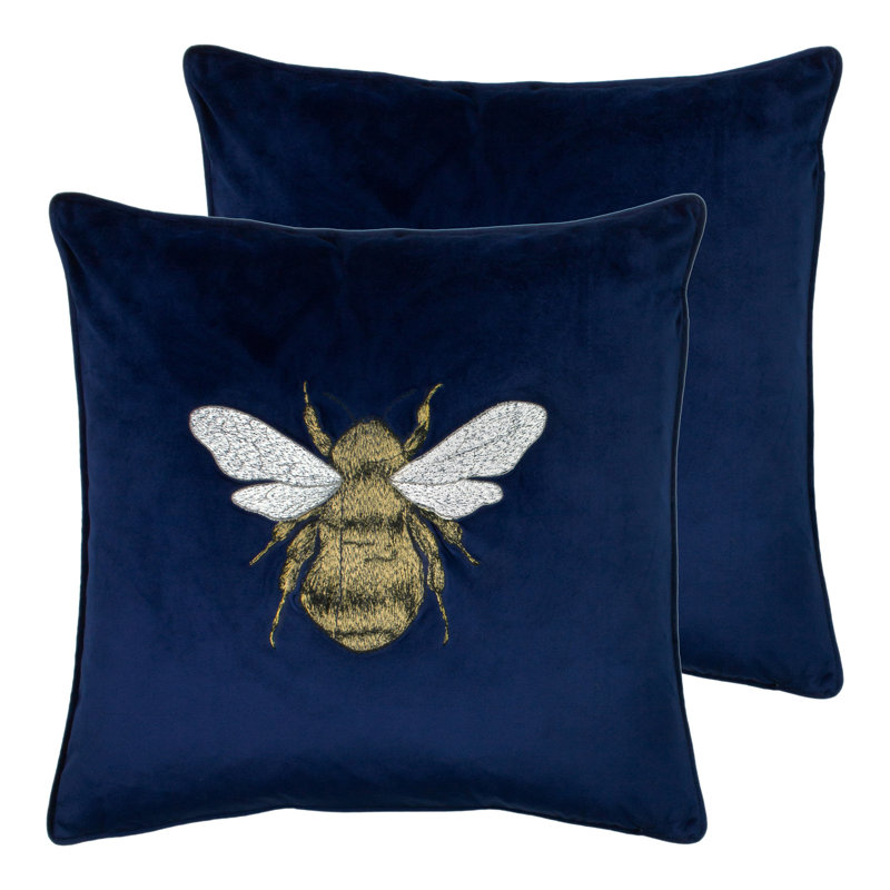 Hortus Square Scatter Cushion, Navy