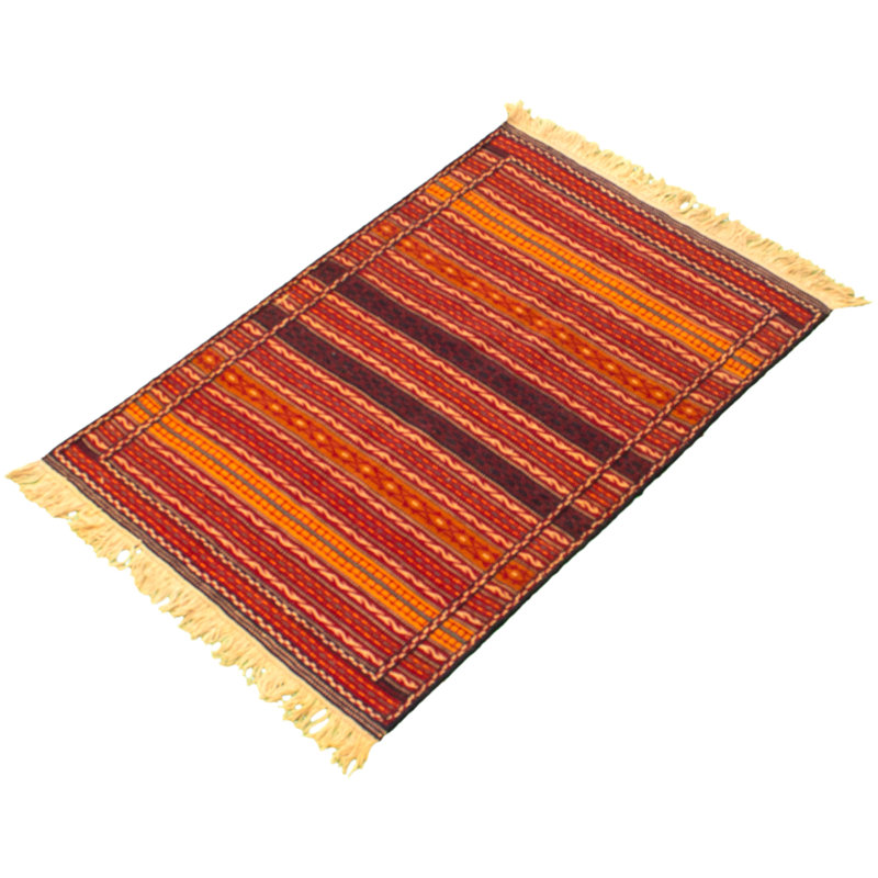 Tapis décoratif en laine noué à la main de conception unique 3 pi 3 po x 4 pi 11 po noué à la main new age kashkoli