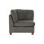 6 pièces modulaires en chenille grise - décoration de salon moderne avec coussin de confort et contreplaqué