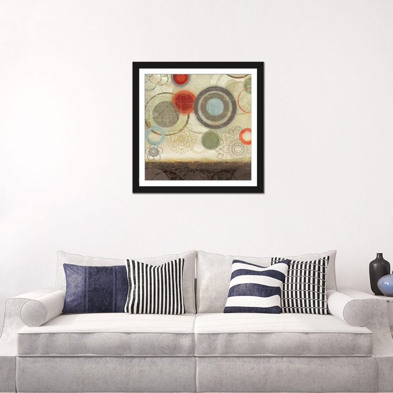 « tango ii », impression sur toile, H 18 po x l 18 po x P 1,5 po, Toile avec cadre noir, Blanc
