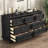 Black Solid + Manufactured Wood Accent Cabinet-1313306998
