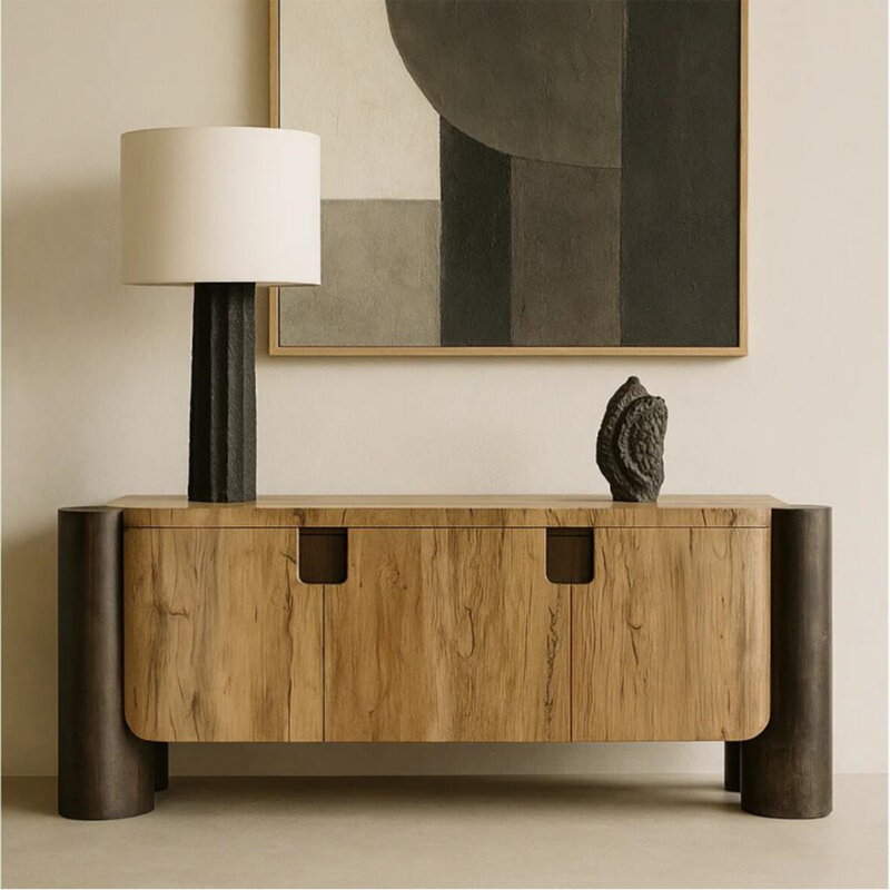 Armoire de rangement moderne et minimaliste, H 29,53 po x l 62,99 po x P 19,69 po