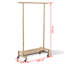 39.4'' Solid Wood Rolling Clothing Rack