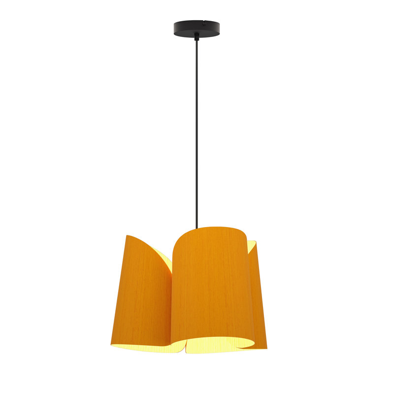 Luminaire suspendu 1 lumière de 18 po Julieta, Ocre