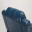 Fauteuil inclinable en cuir bleu marine Charlotte