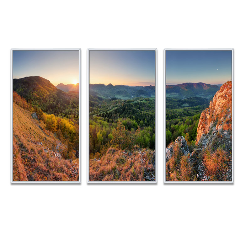 Photographie de cadre flottant sur toile Spring Forest, L 36 po x H 20 po, Cadre blanc