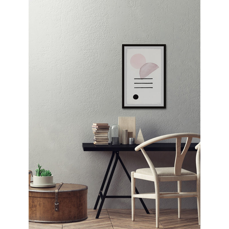 Half Moon And Lines by Marmont Hill - Single Picture Frame Painting, 30 cm H x 20 cm W