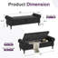 Banc de rangement en similicuir de 60 po et 67 po avec siège capitonné et accoudoirs roulés - parfait pour les chambres à coucher et les espaces polyvalents-1531425865-1526847661