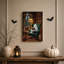 Fauteuil fantôme en livre vert avec art mural d'Halloween-77889573