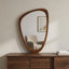 Miroir décoratif en bois massif noir noyer noir 24 po x 36 po, pour chambre à coucher, salle de bain, salon, vestibule